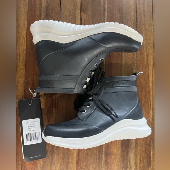 Ilse Jacobsen ankle rain boot black and white - Picture 2 of 9